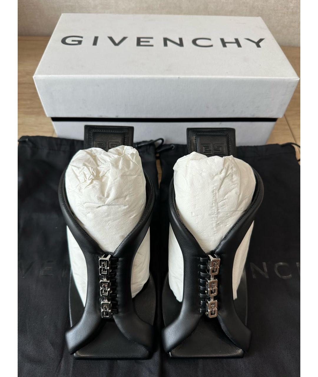 GIVENCHY Черные кожаные туфли, фото 2