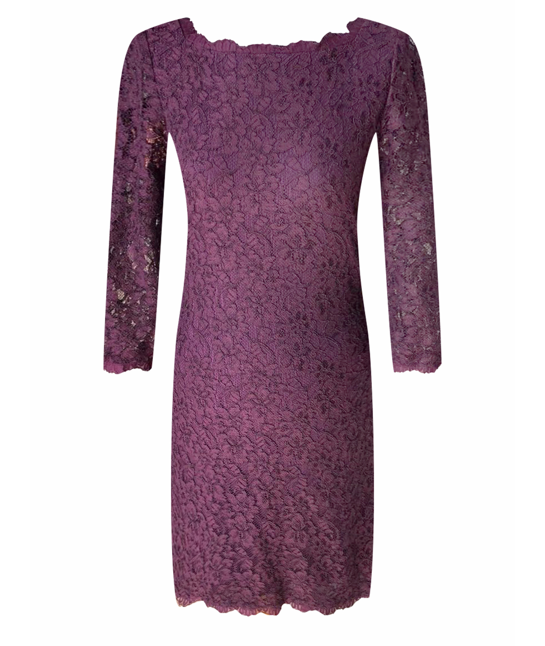 DIANE VON FURSTENBERG Фиолетовое кружевное вечернее платье, фото 1