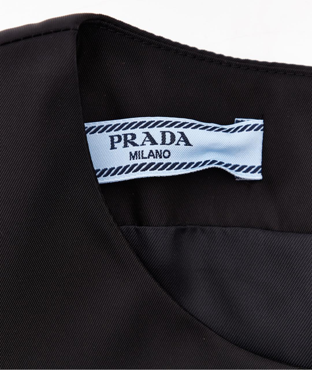 PRADA Черное полиамидовое повседневное платье, фото 5