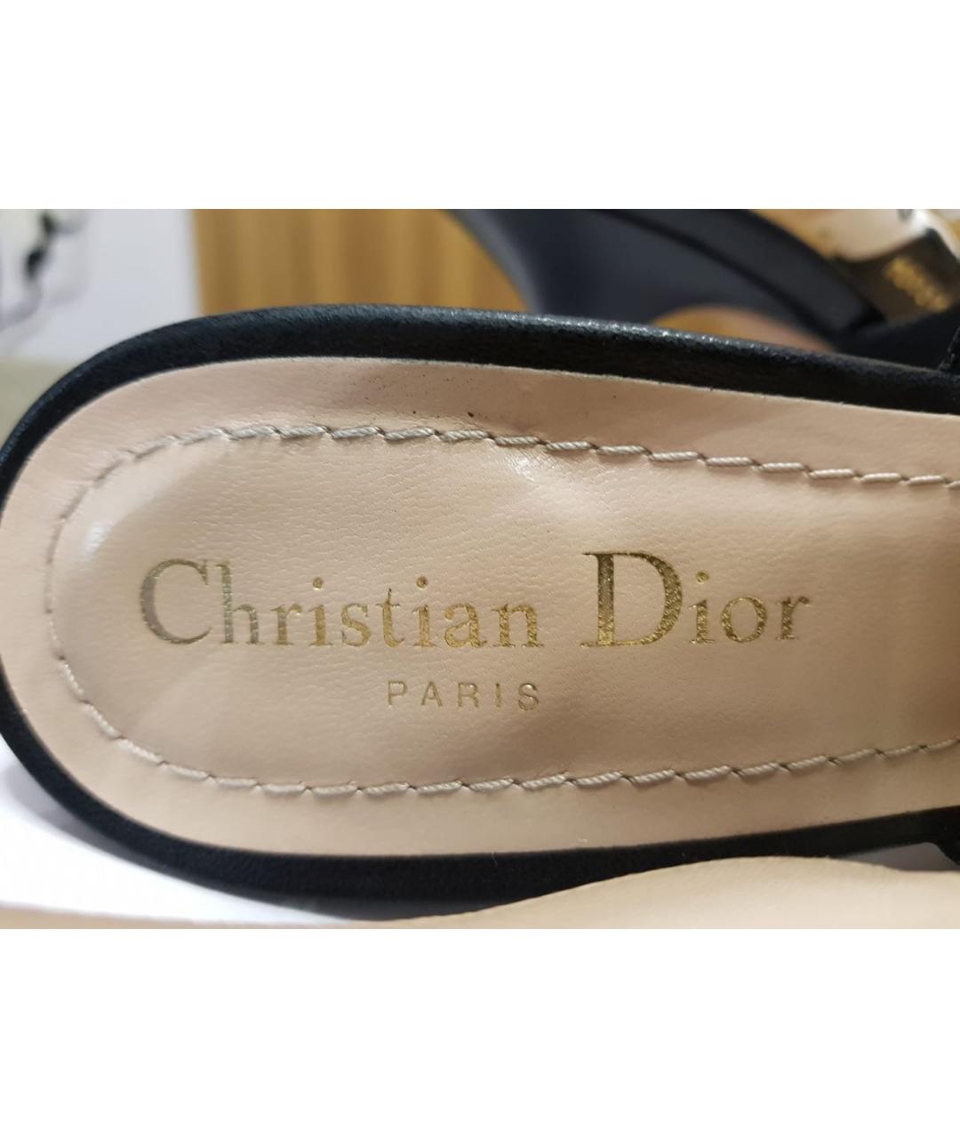 CHRISTIAN DIOR Черные текстильные туфли, фото 4