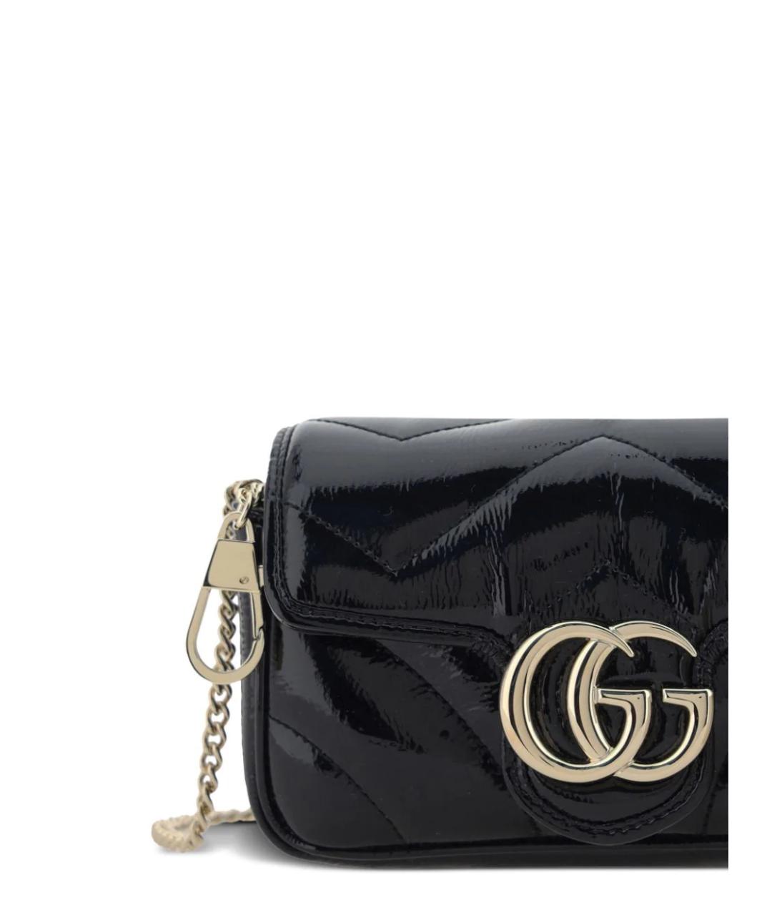GUCCI Черная кожаная сумка через плечо, фото 4