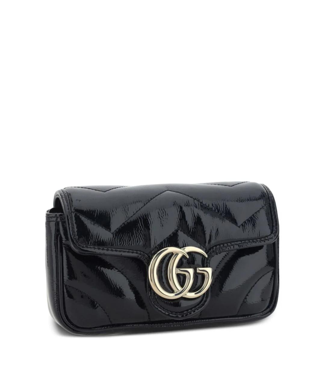 GUCCI Черная кожаная сумка через плечо, фото 3