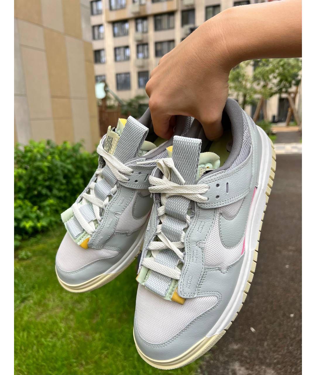 NIKE Серые текстильные низкие кроссовки / кеды, фото 5