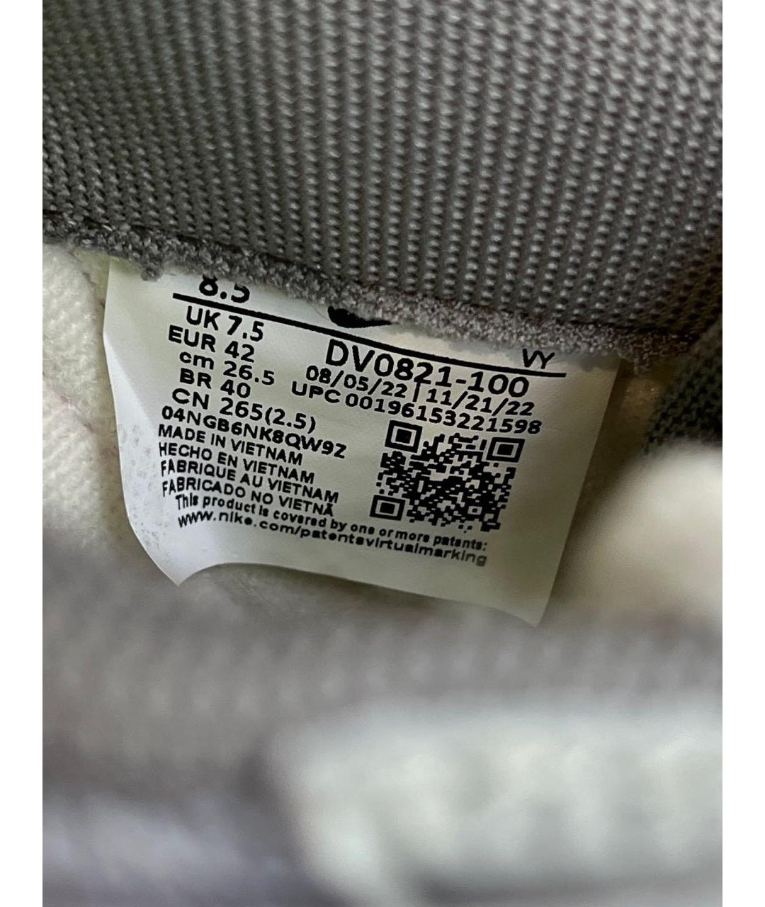 NIKE Серые текстильные низкие кроссовки / кеды, фото 7