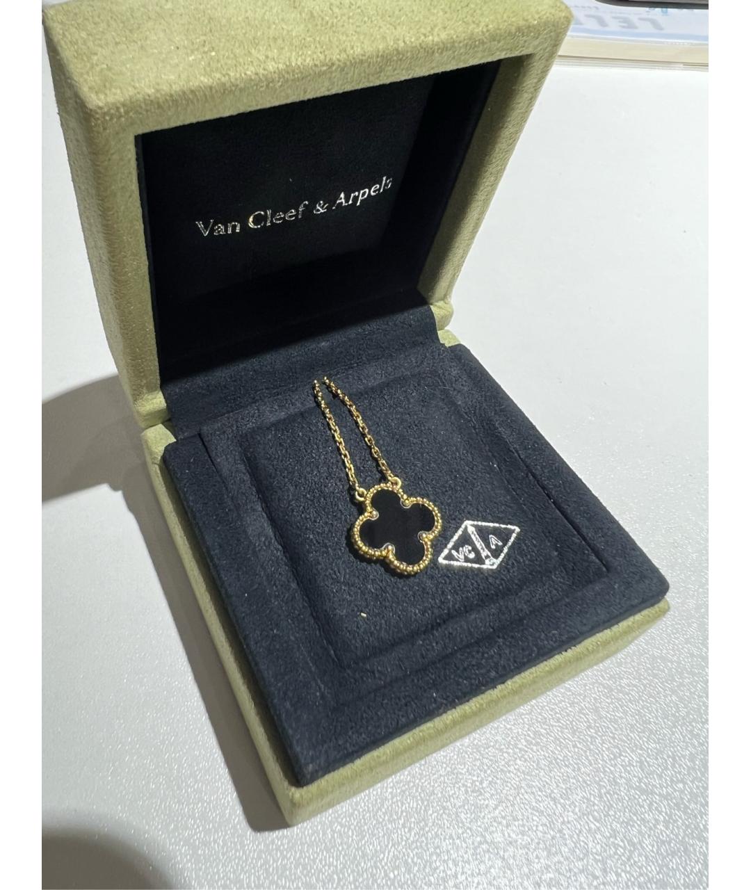VAN CLEEF & ARPELS Черная подвеска из желтого золота, фото 5