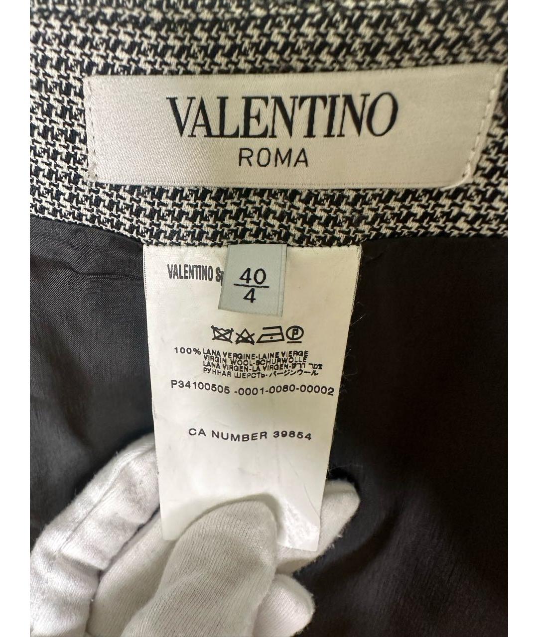 VALENTINO Черная шерстяная юбка миди, фото 5