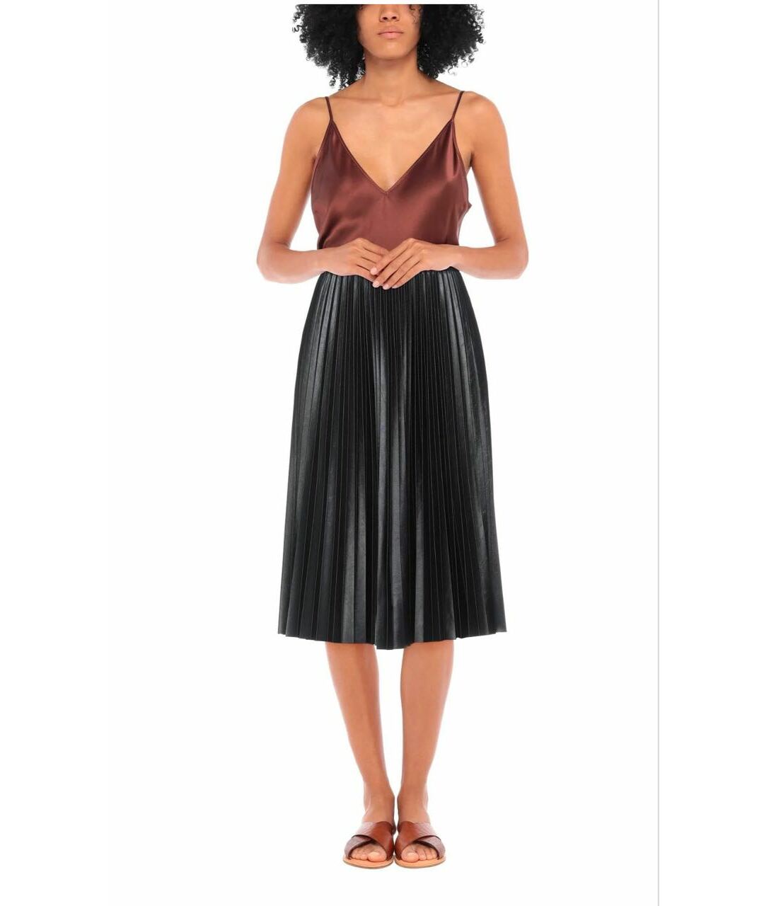 PINKO Черная полиэстеровая юбка миди, фото 2