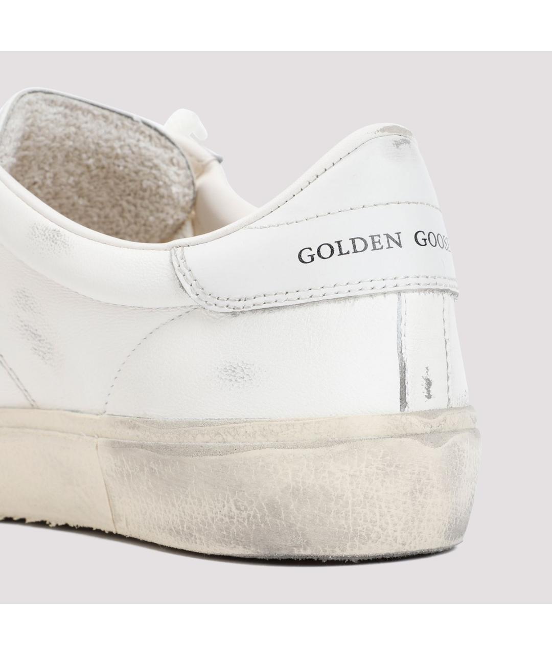 GOLDEN GOOSE DELUXE BRAND Белые кожаные низкие кроссовки / кеды, фото 4