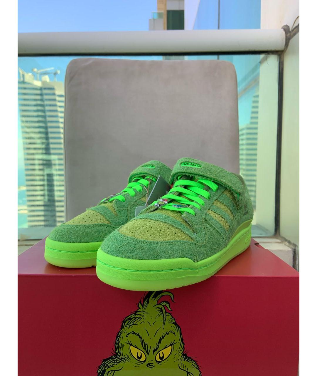 ADIDAS Салатовые замшевые кроссовки, фото 3
