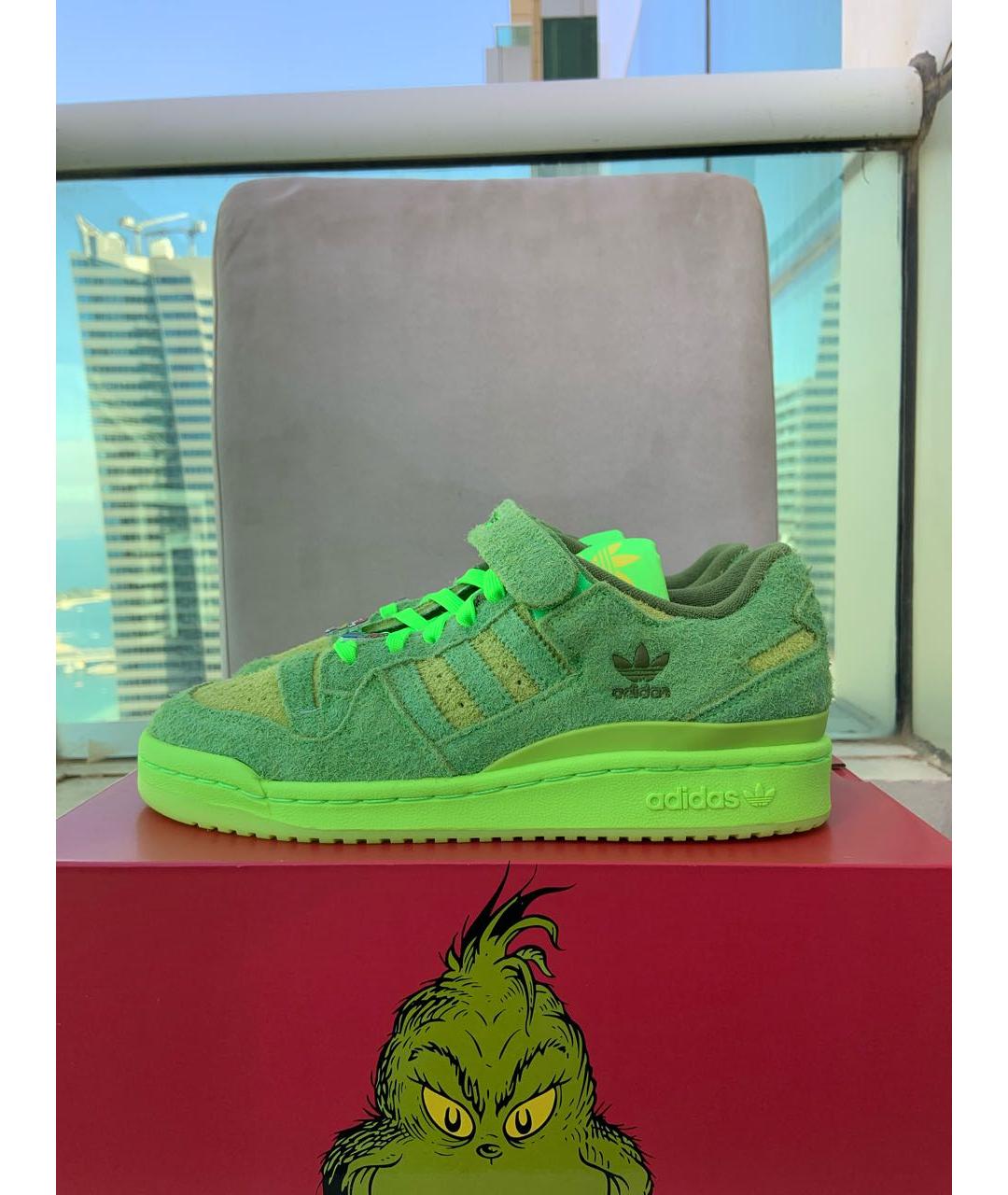 ADIDAS Салатовые замшевые кроссовки, фото 2