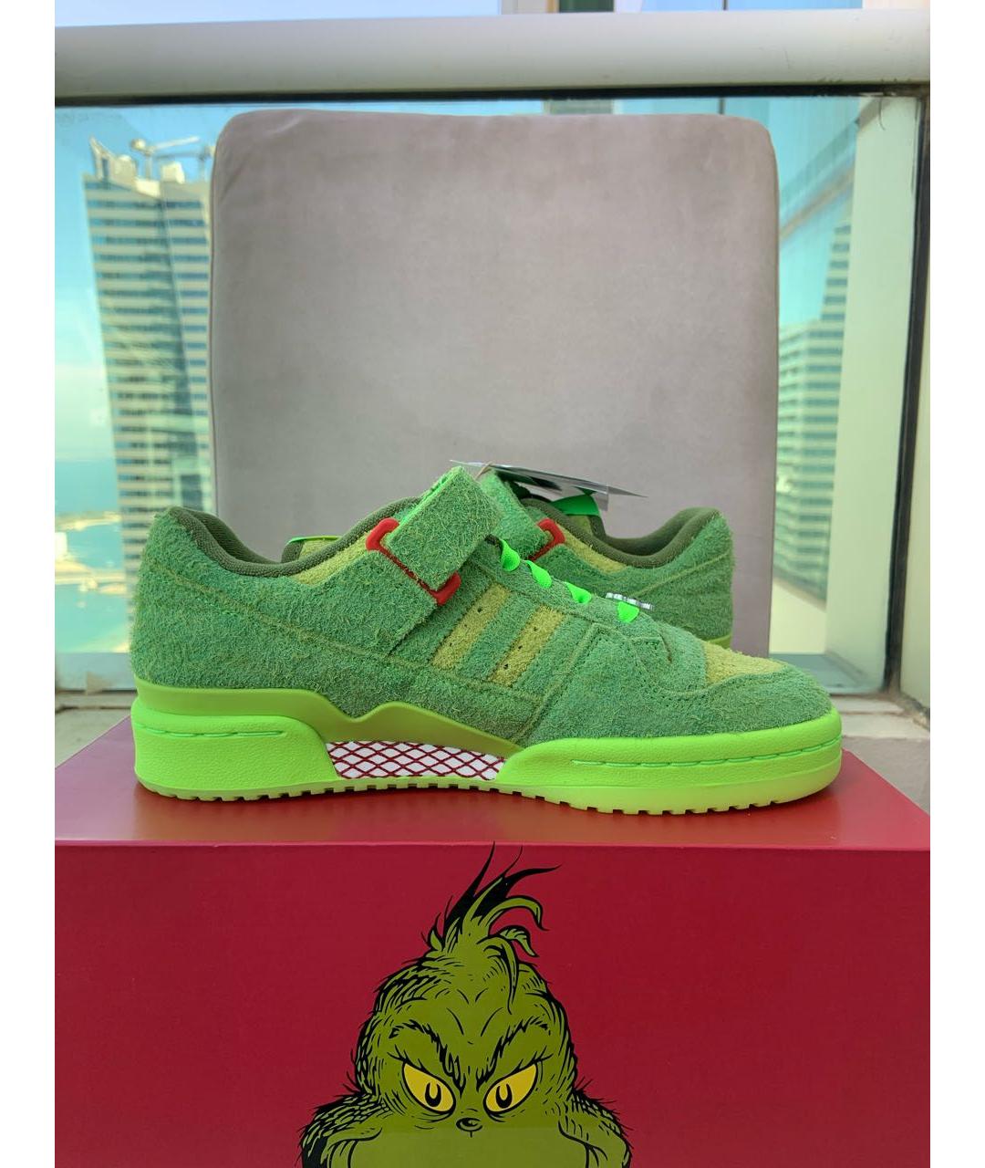 ADIDAS Салатовые замшевые кроссовки, фото 5