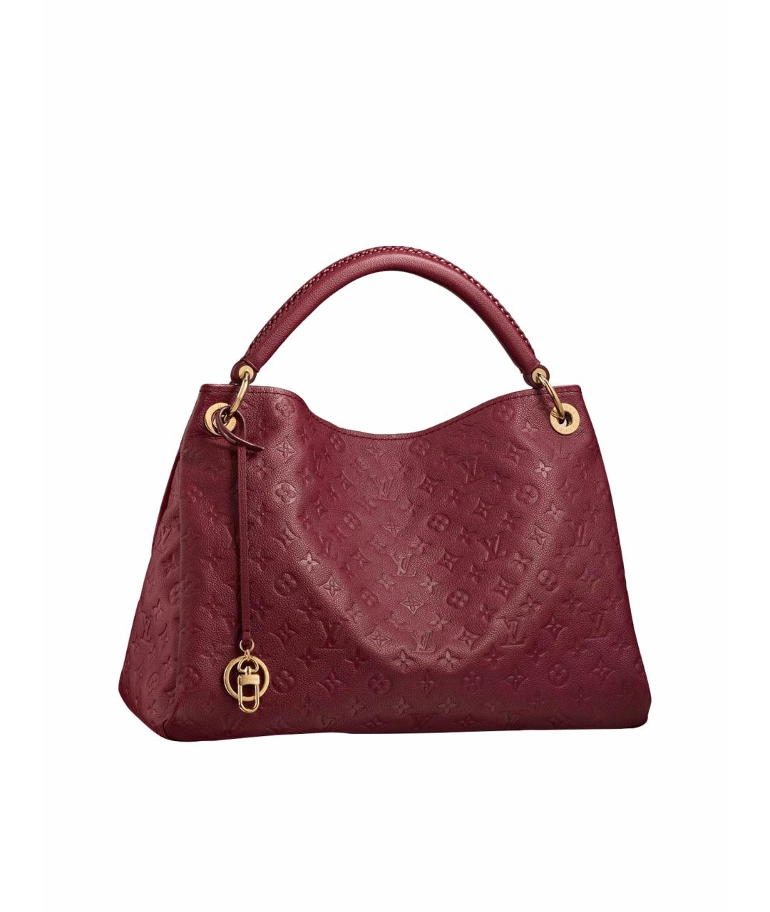 LOUIS VUITTON Бордовая кожаная сумка тоут, фото 1