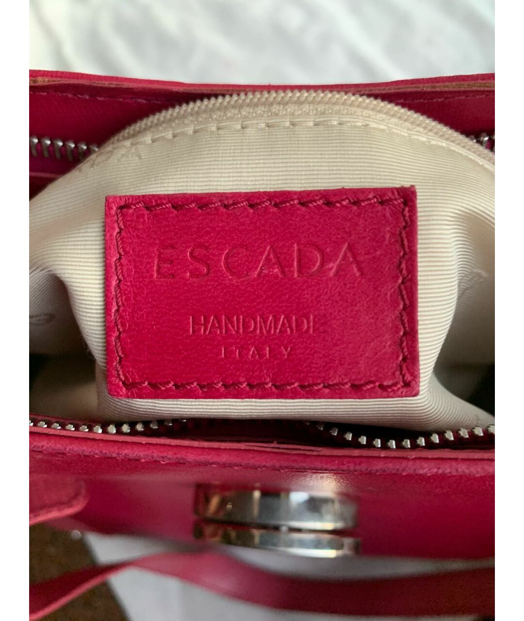 ESCADA Фуксия кожаная сумка тоут, фото 6