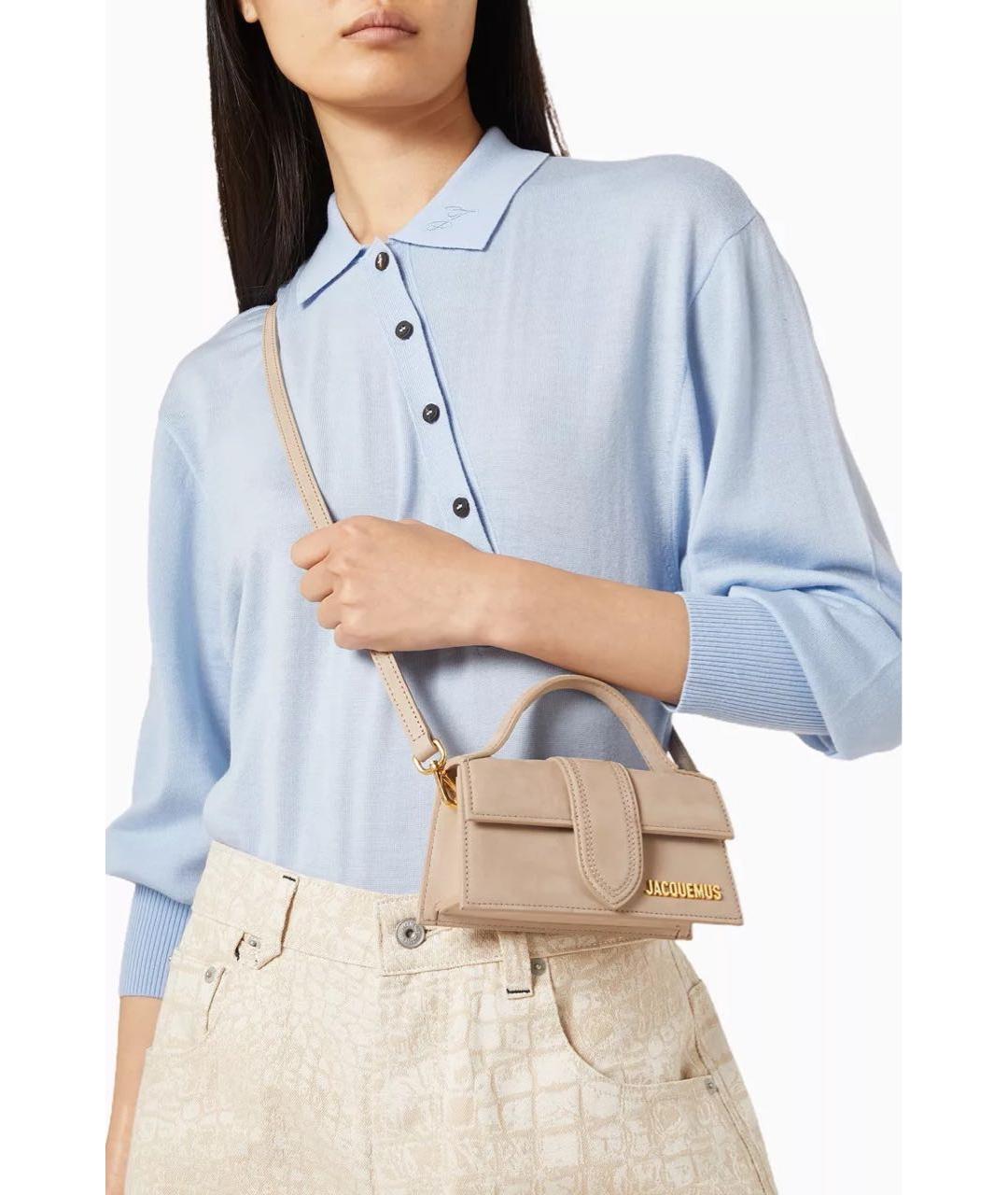 JACQUEMUS Бежевая сумка через плечо, фото 4