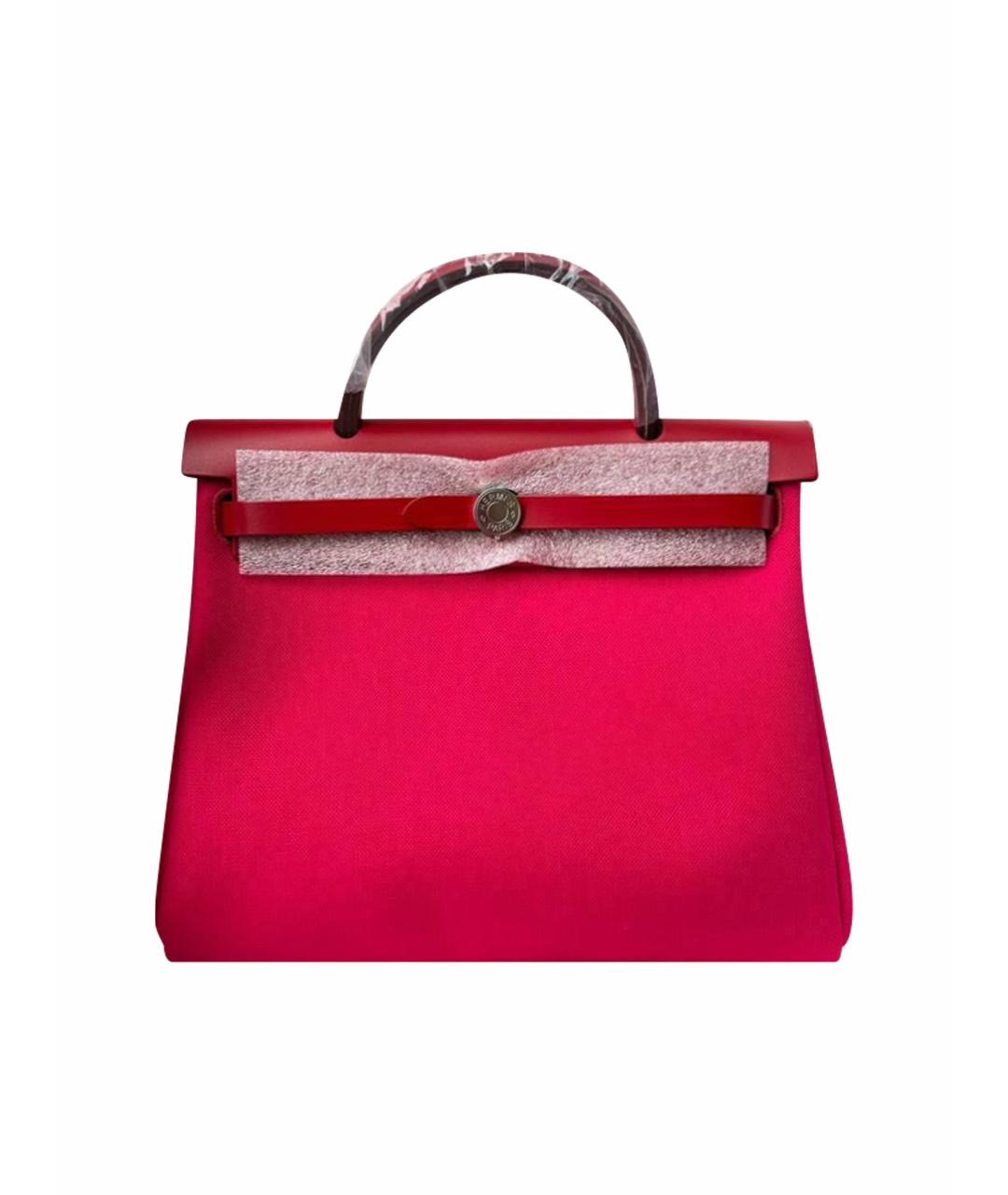 HERMES Красная тканевая сумка через плечо, фото 1