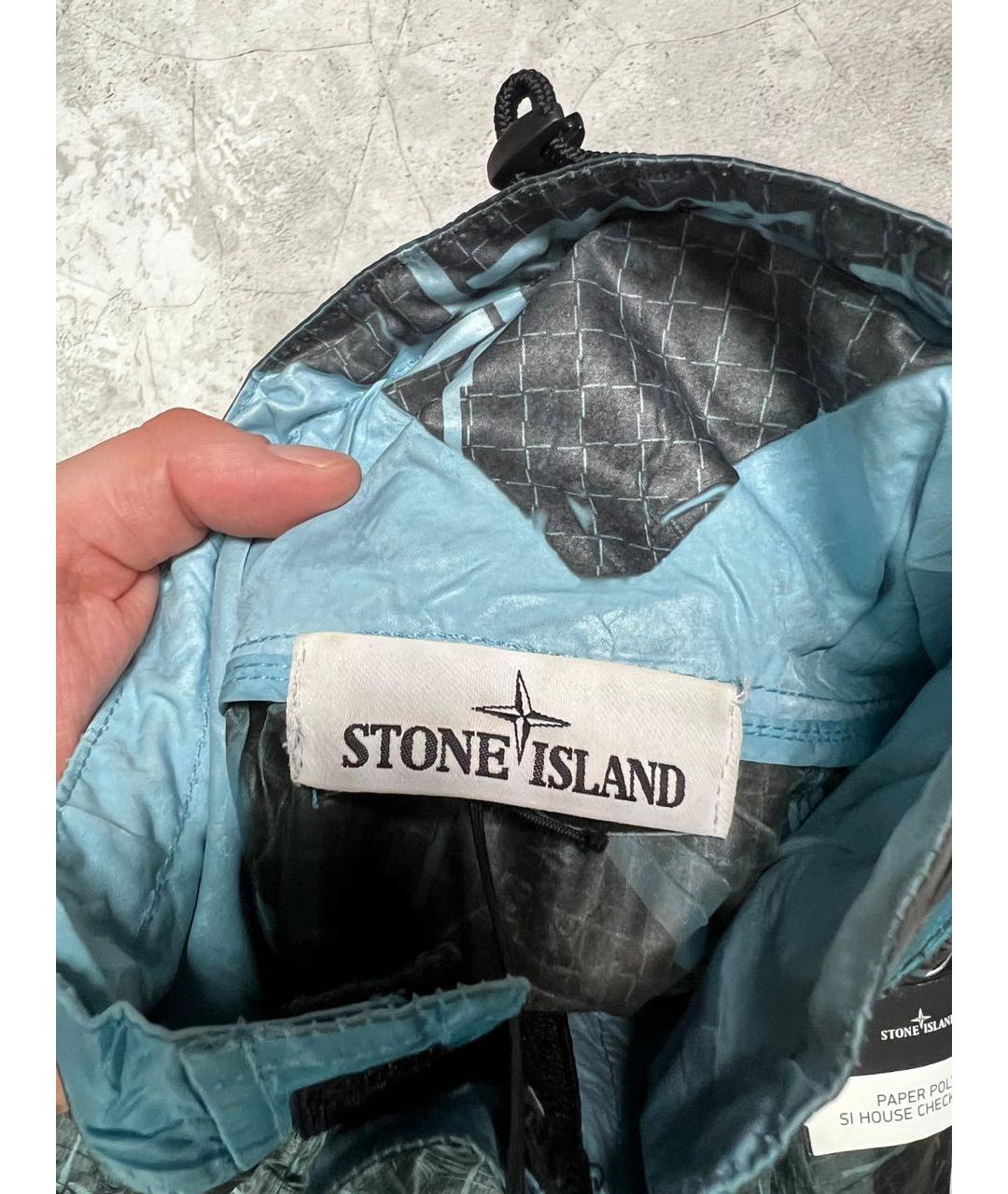 STONE ISLAND Черная полиэстеровая куртка, фото 6