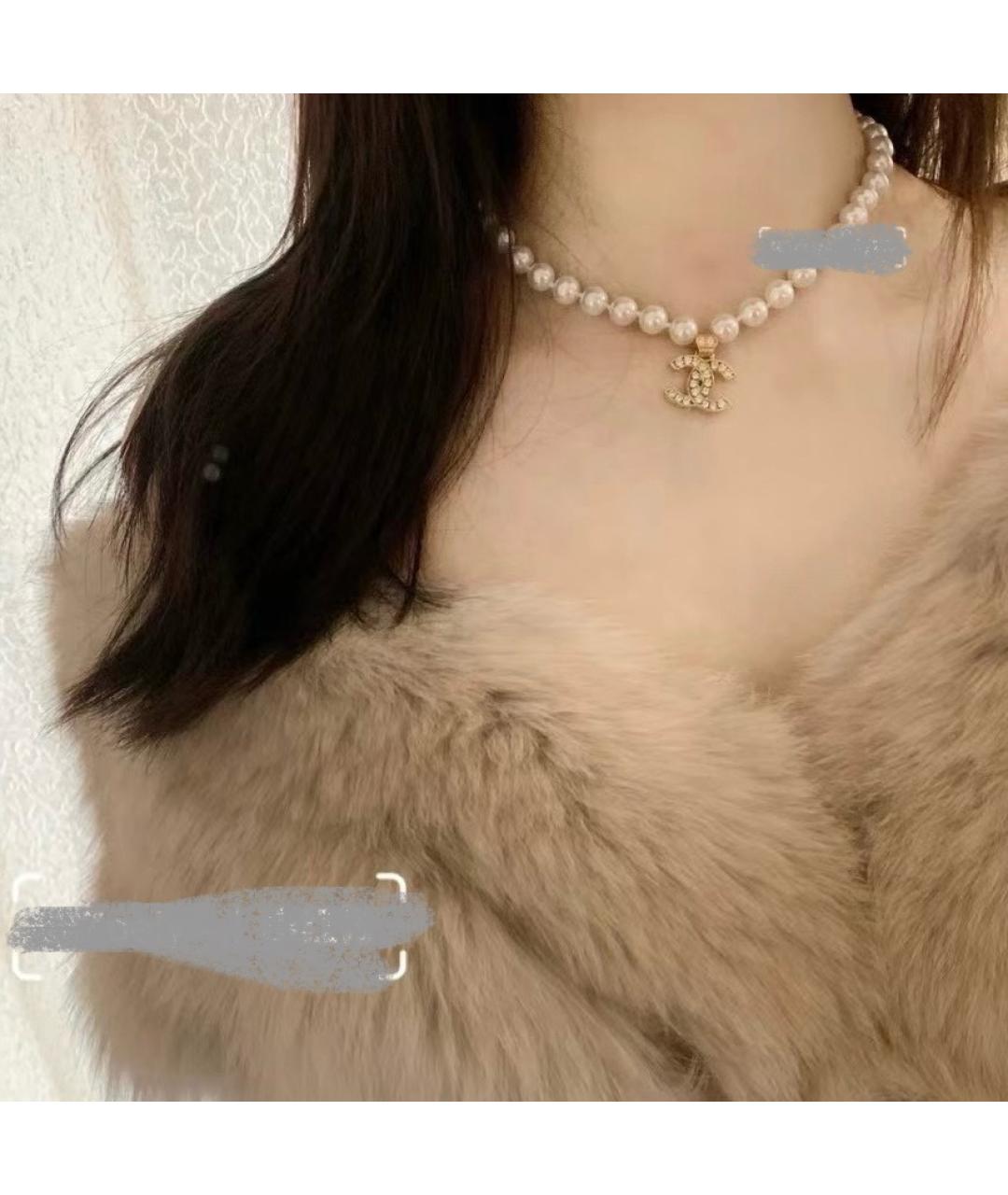 CHANEL Белое жемчужное колье, фото 5