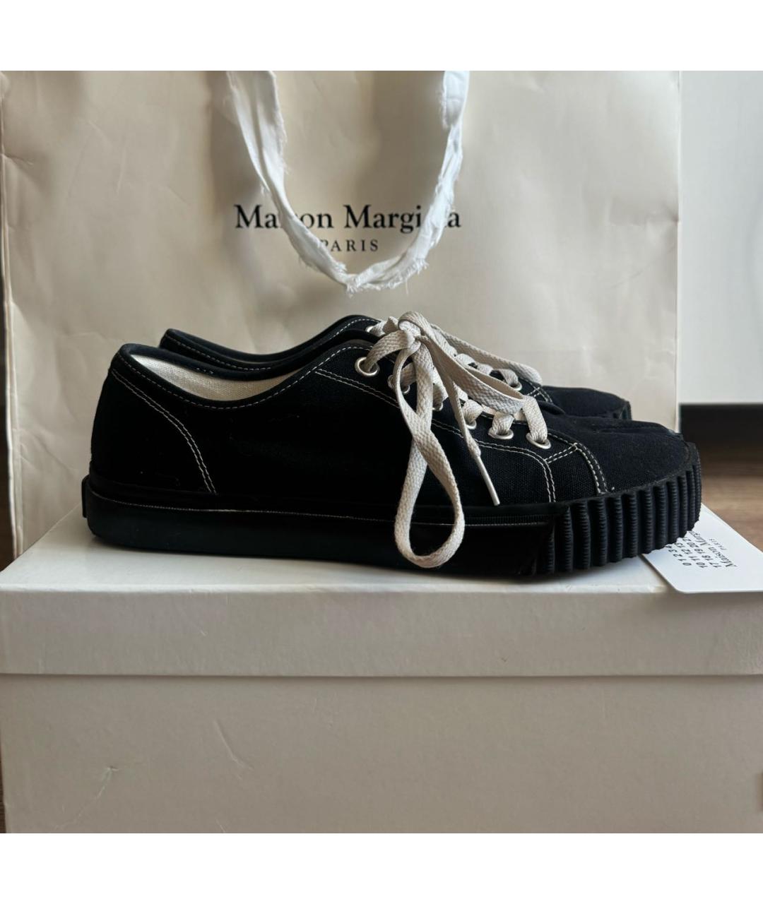 MAISON MARGIELA Черные текстильные кеды, фото 6