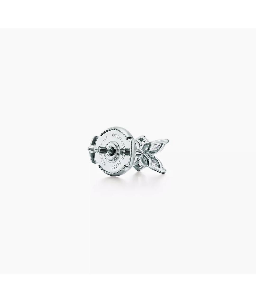 TIFFANY&CO Белые платиновые серьги, фото 3