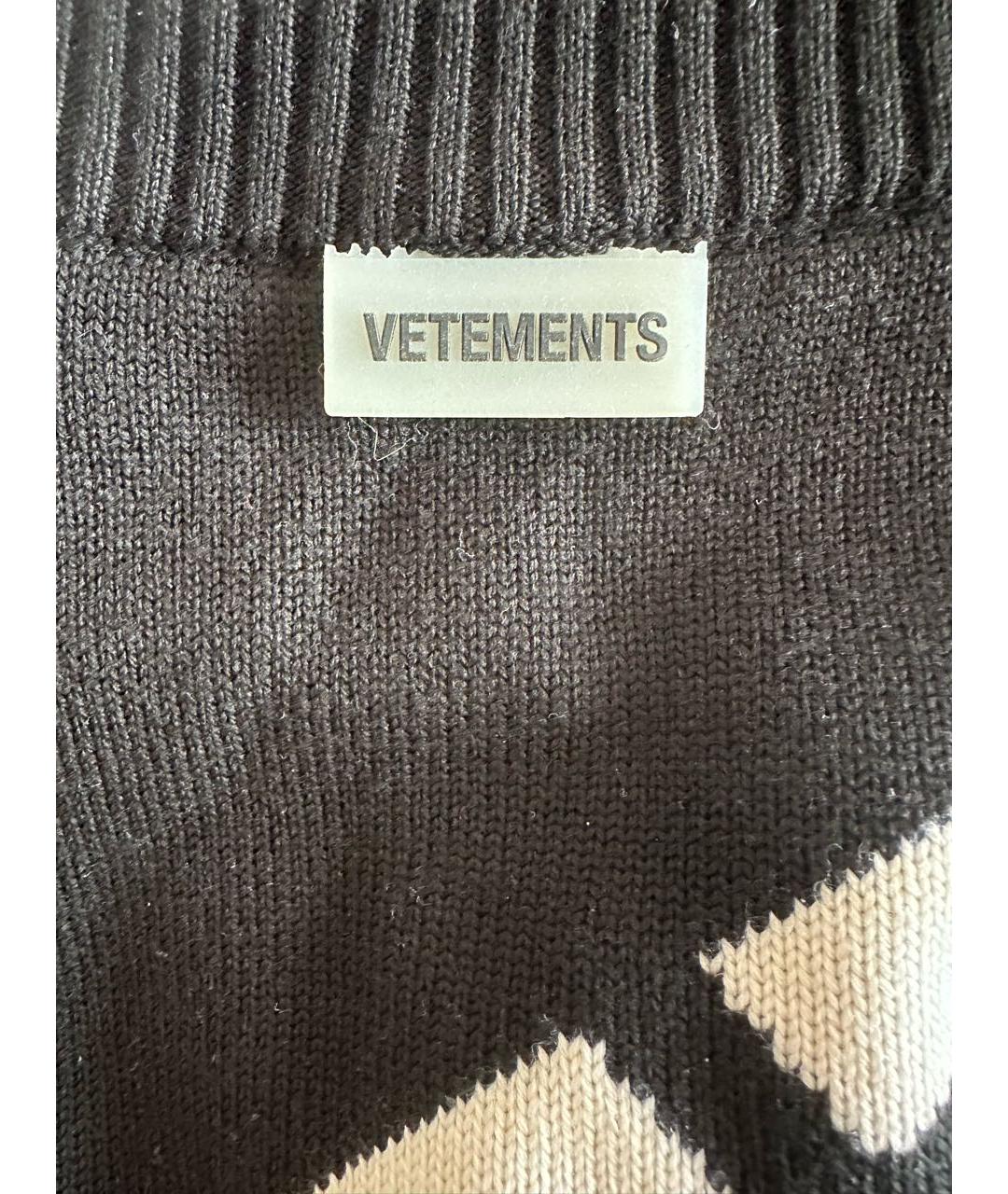 VETEMENTS Черный шерстяной джемпер / свитер, фото 3