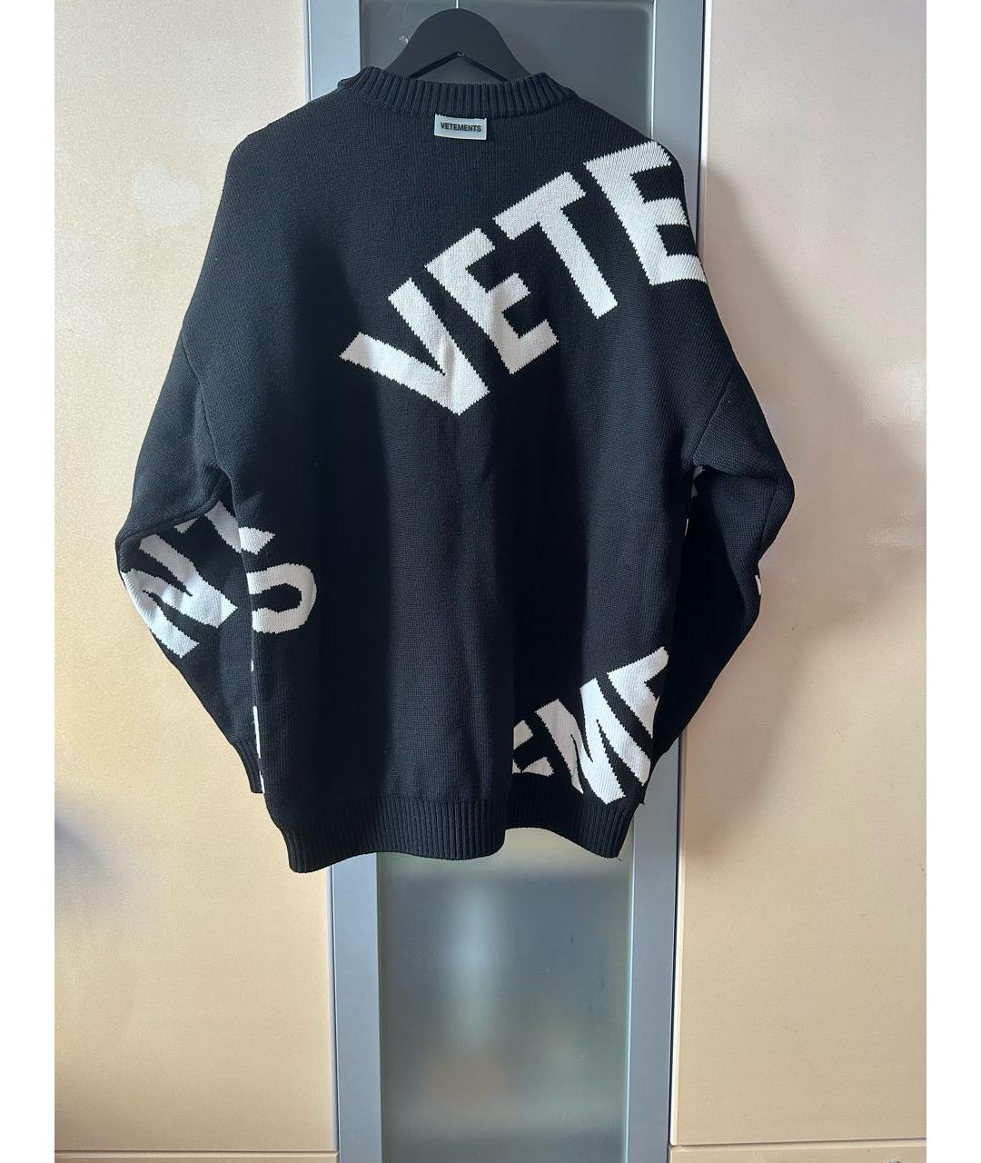 VETEMENTS Черный шерстяной джемпер / свитер, фото 2