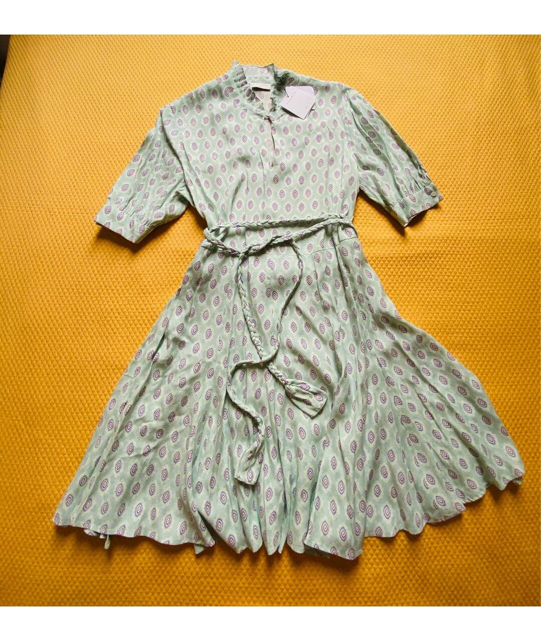SANDRO Зеленые вискозное коктейльное платье, фото 2