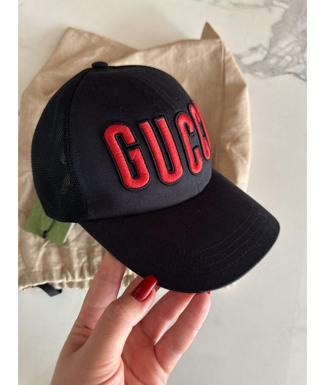 GUCCI Черная хлопковая кепка/бейсболка, фото 3