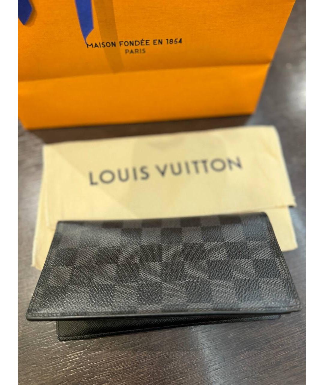 LOUIS VUITTON Черный кошелек из экзотической кожи, фото 3