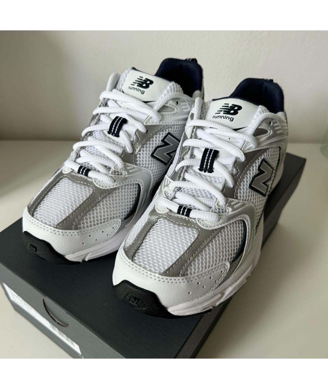 NEW BALANCE Белые текстильные кроссовки, фото 2