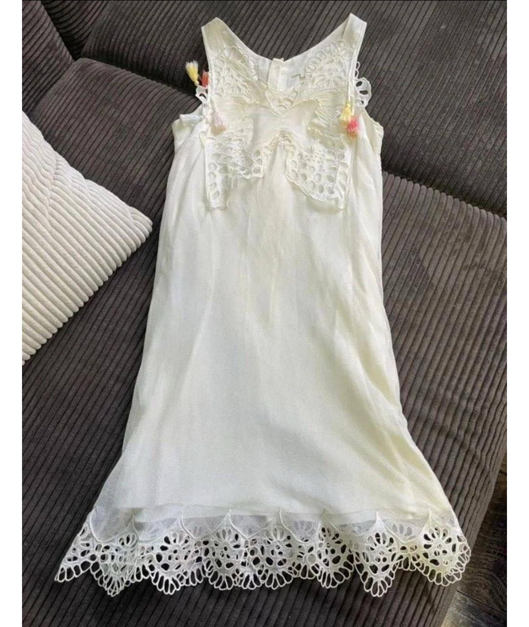CHLOE Белое повседневное платье, фото 8