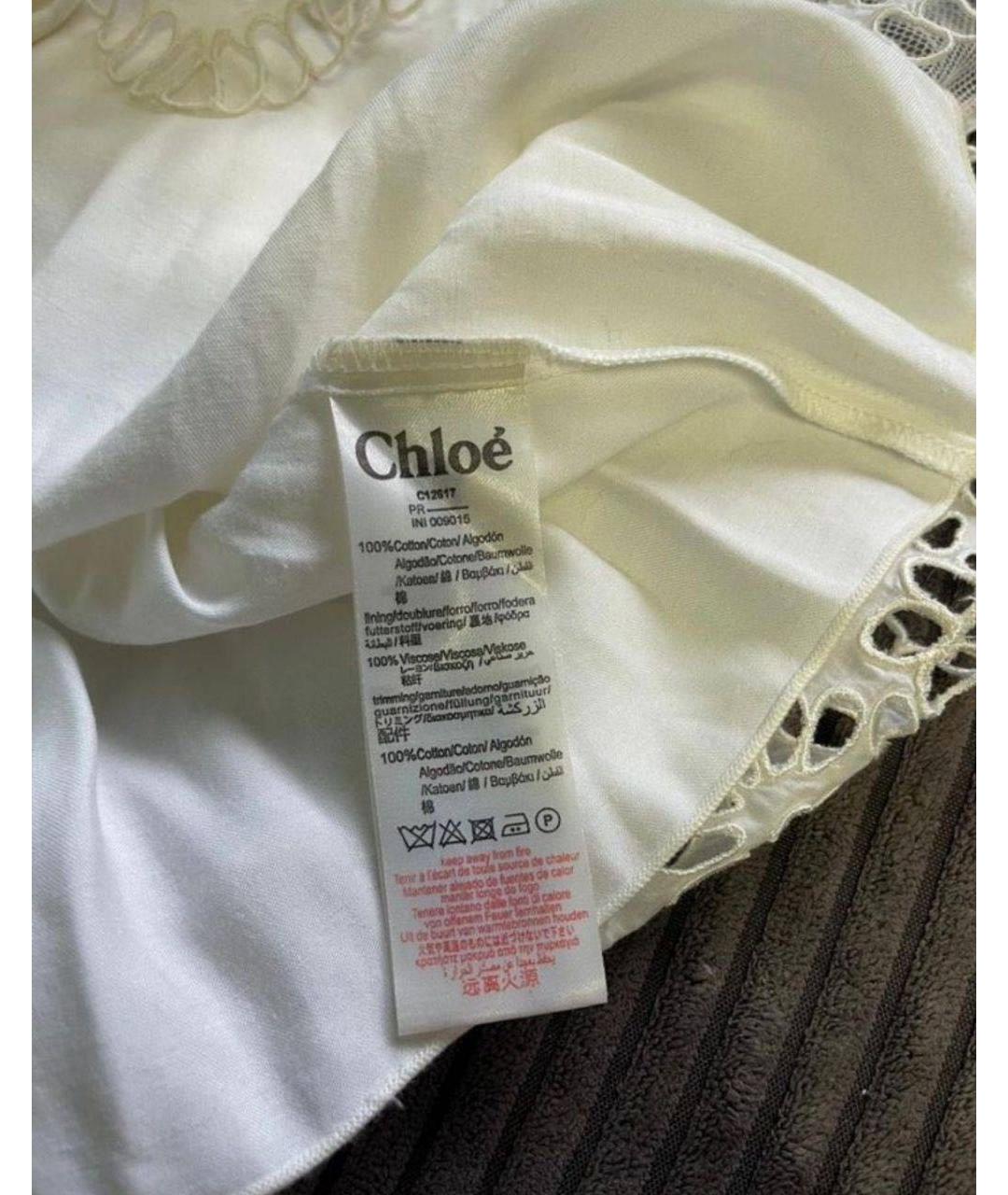 CHLOE Белое повседневное платье, фото 7