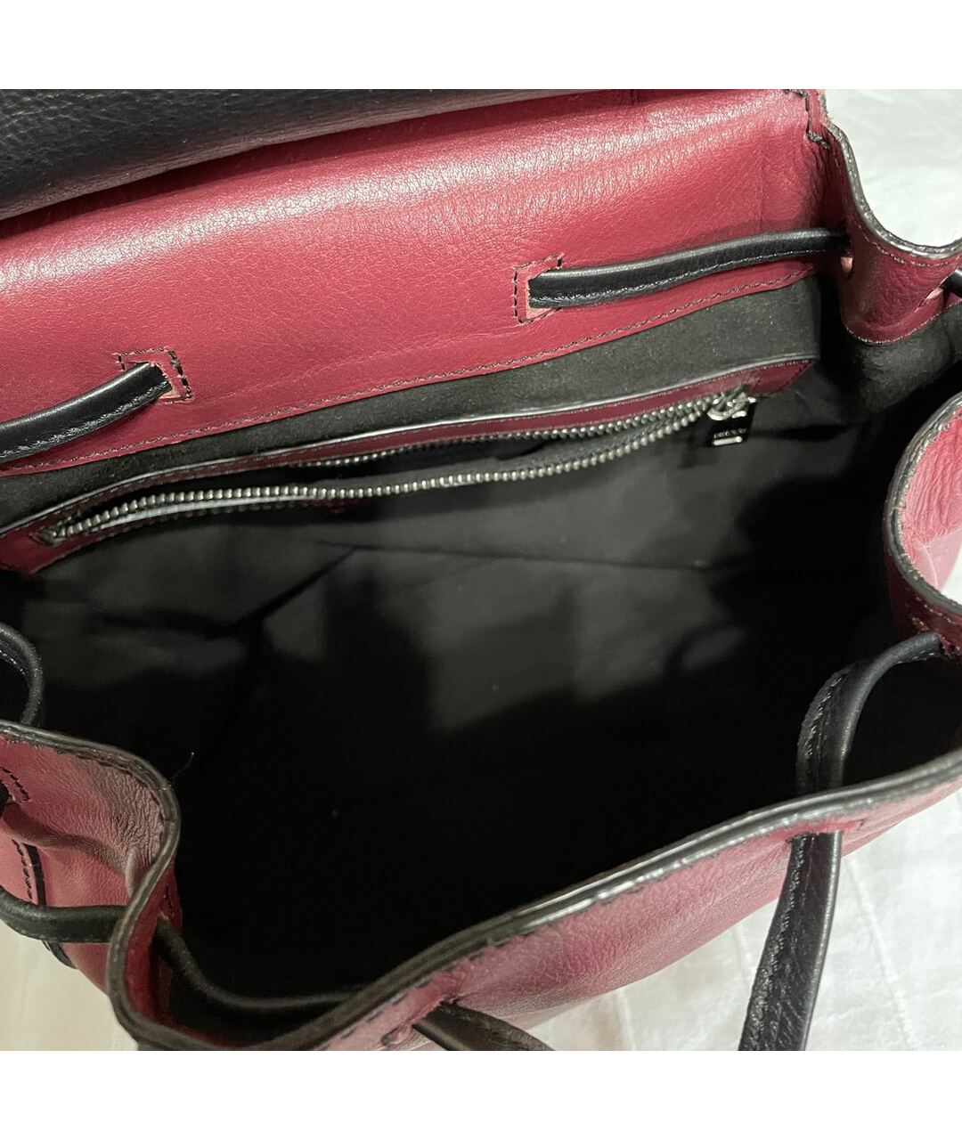 JUST CAVALLI Бордовый кожаный рюкзак, фото 8