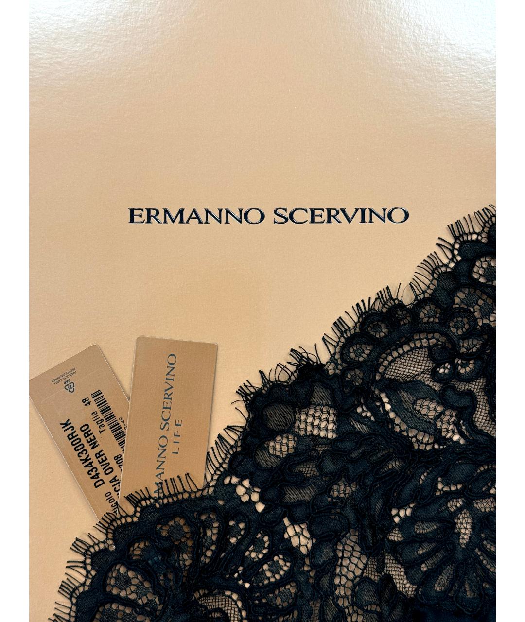 ERMANNO SCERVINO Черная шелковая рубашка, фото 6