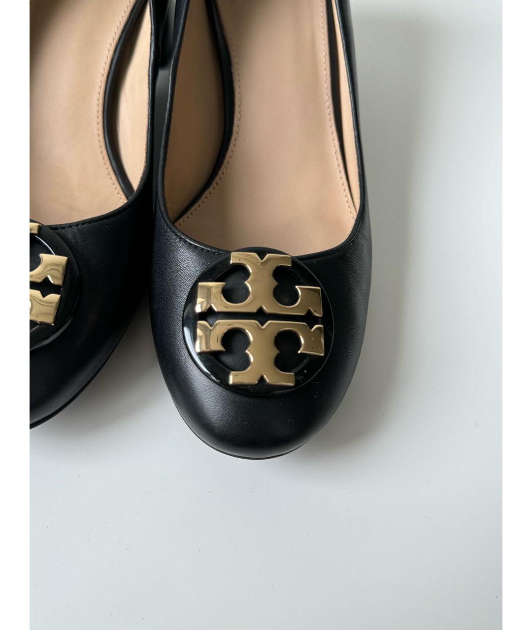 TORY BURCH Черные кожаные туфли, фото 5