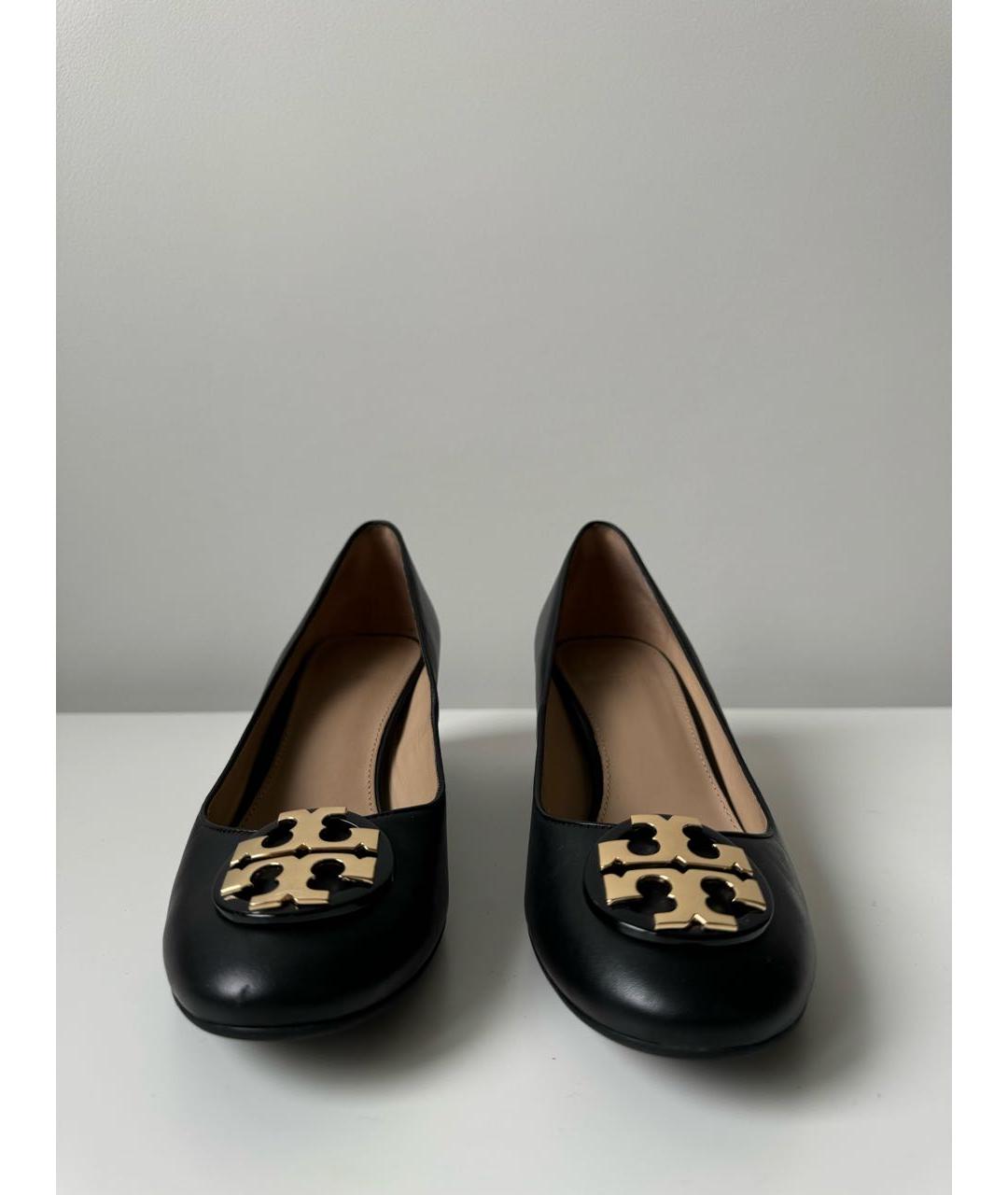 TORY BURCH Черные кожаные туфли, фото 2