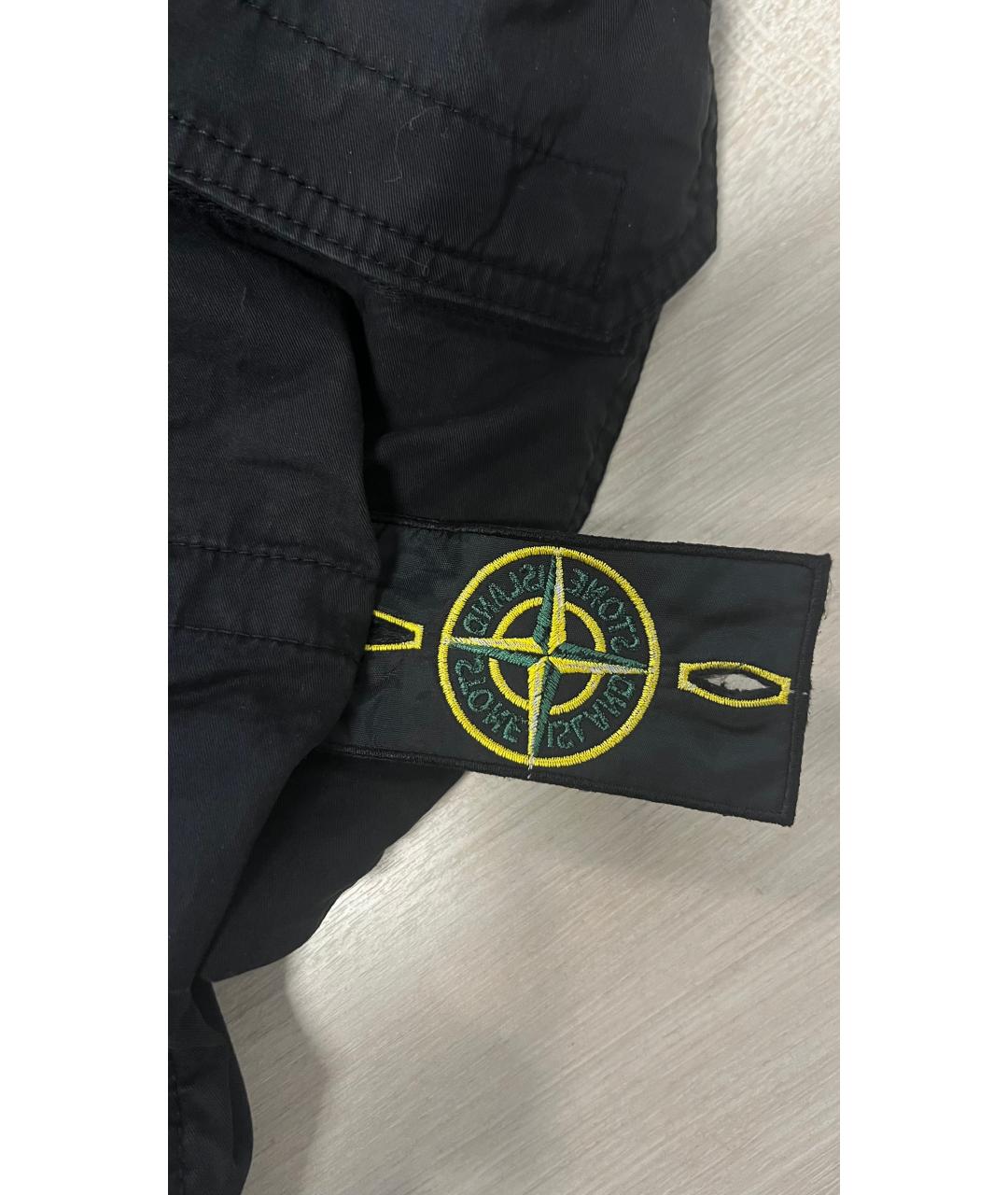 STONE ISLAND Черные хлопко-эластановые брюки чинос, фото 5