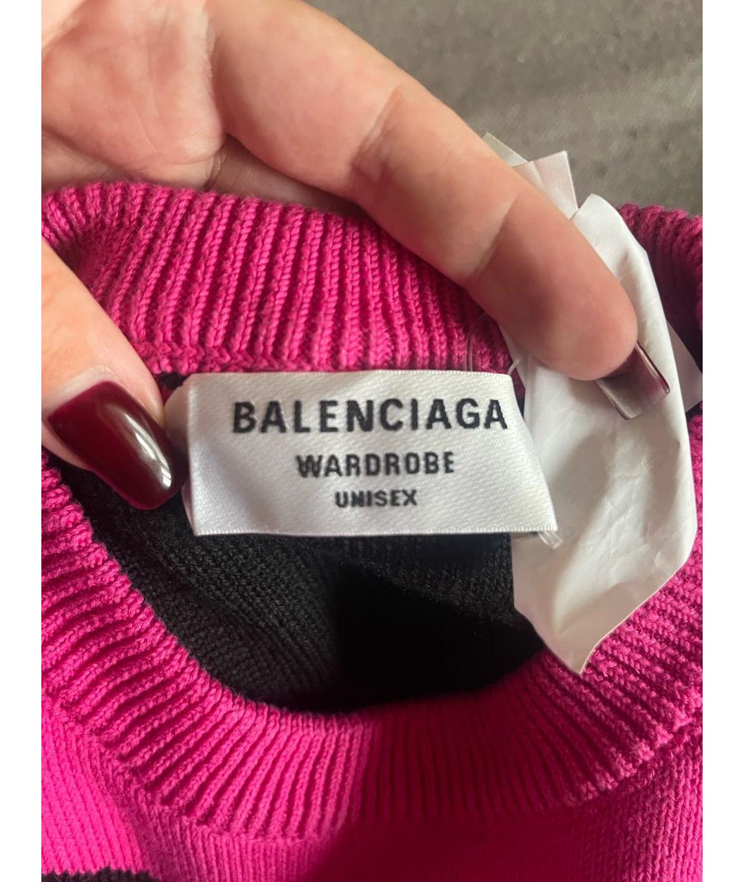 BALENCIAGA Розовый хлопковый джемпер / свитер, фото 8