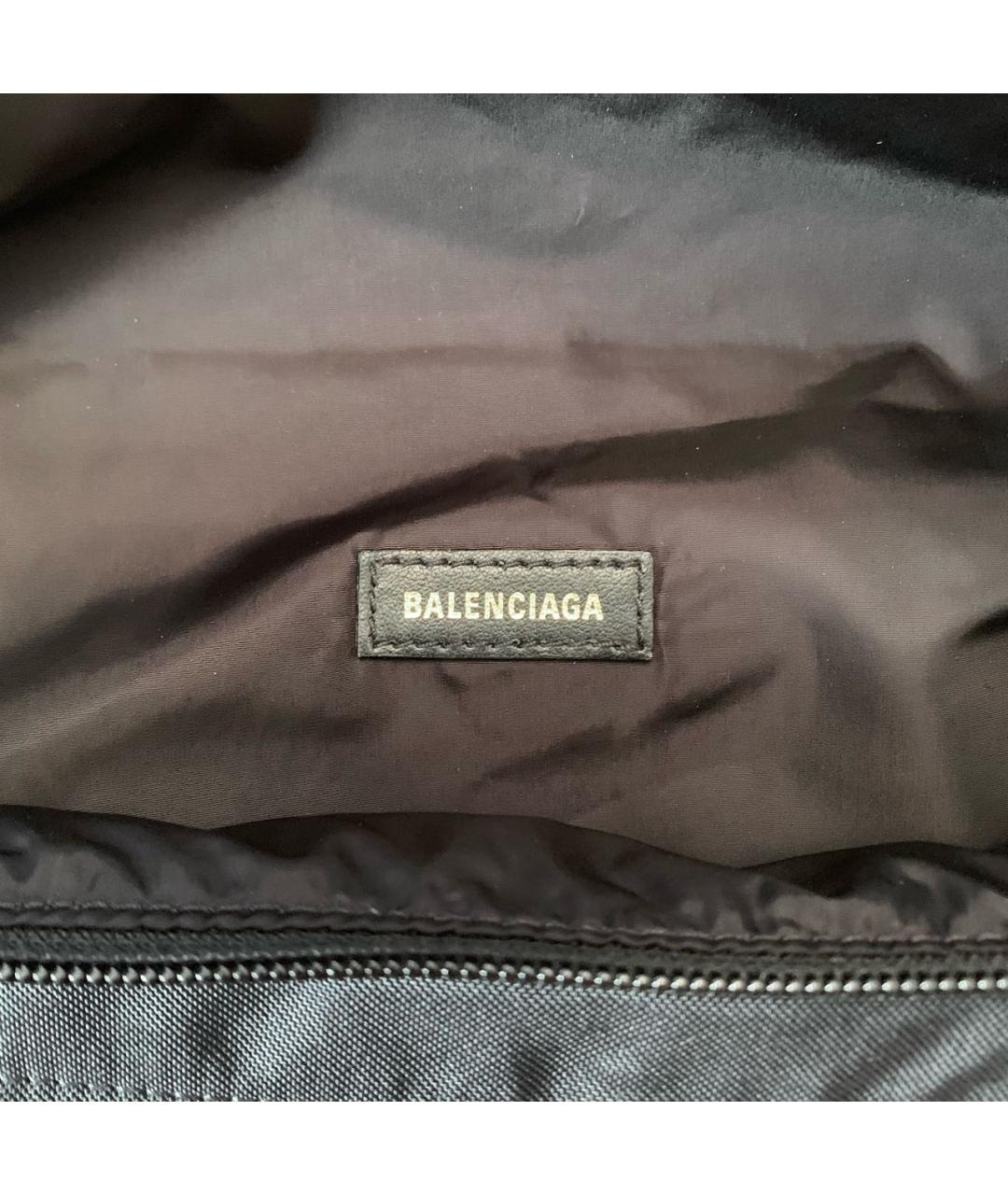 BALENCIAGA Черная синтетическая поясная сумка, фото 3