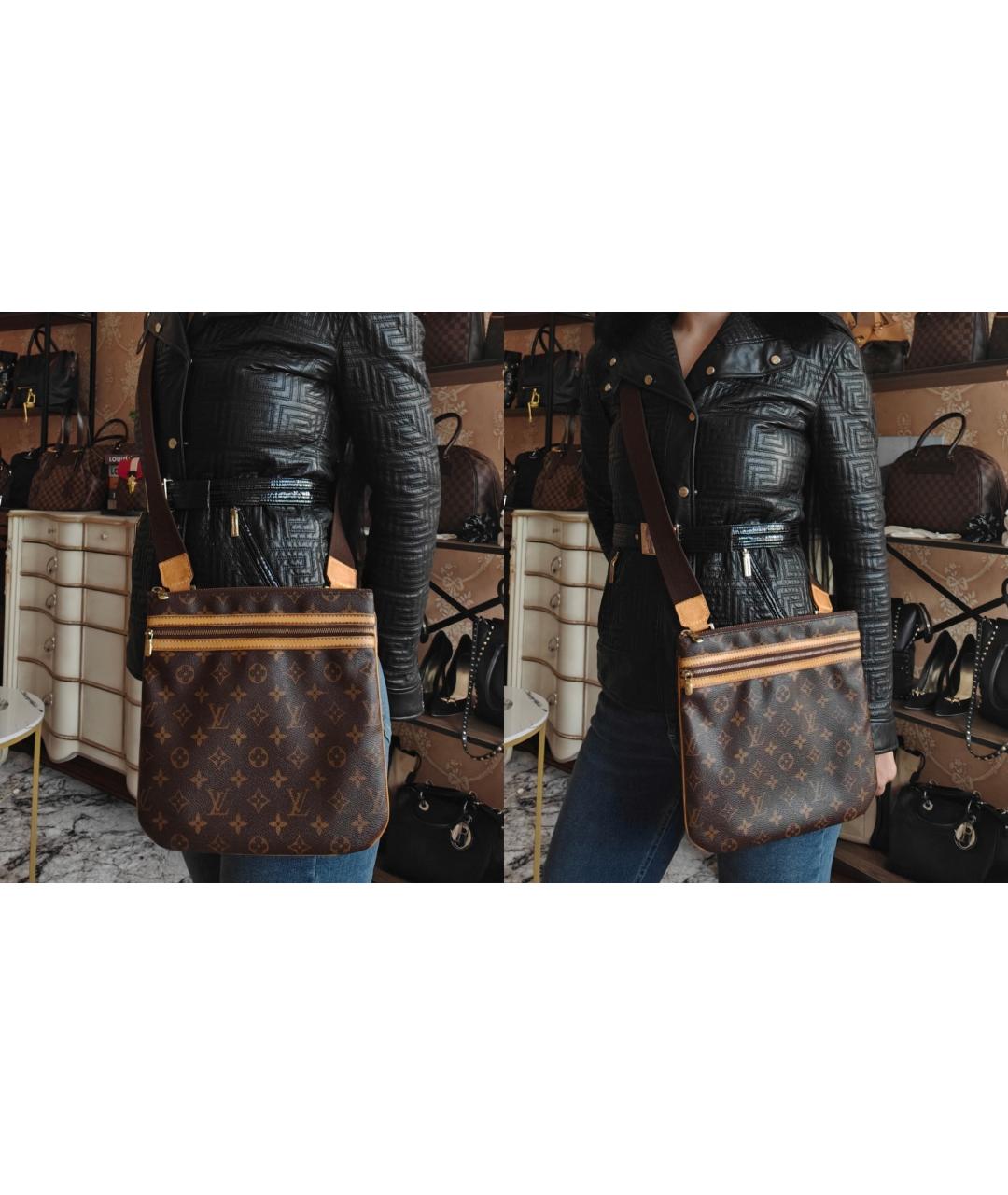 LOUIS VUITTON Коричневая сумка через плечо, фото 4