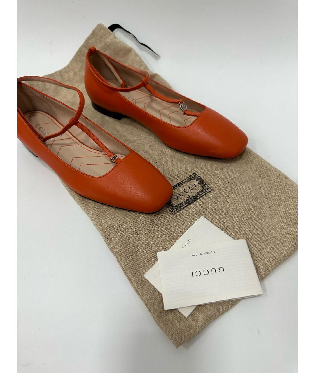 GUCCI Кожаные балетки, фото 5