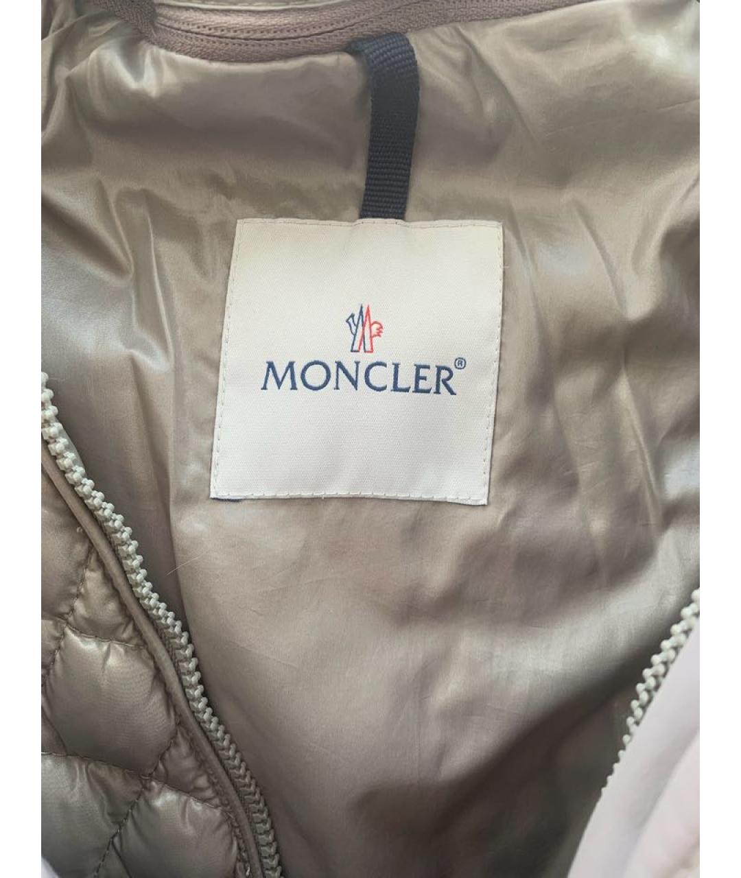 MONCLER Антрацитовый полиамидовый пуховик, фото 3