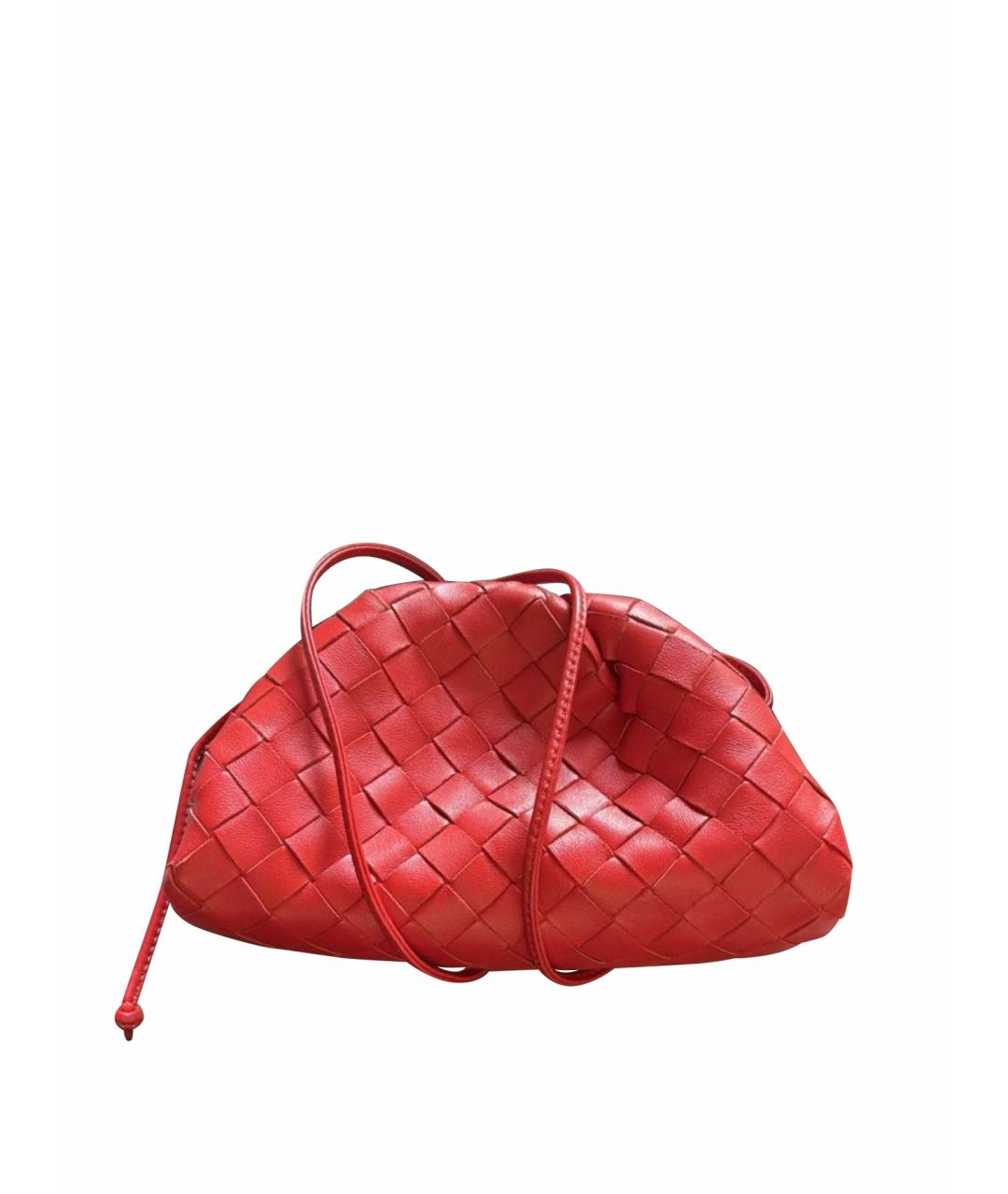 BOTTEGA VENETA Красная кожаная сумка через плечо, фото 1