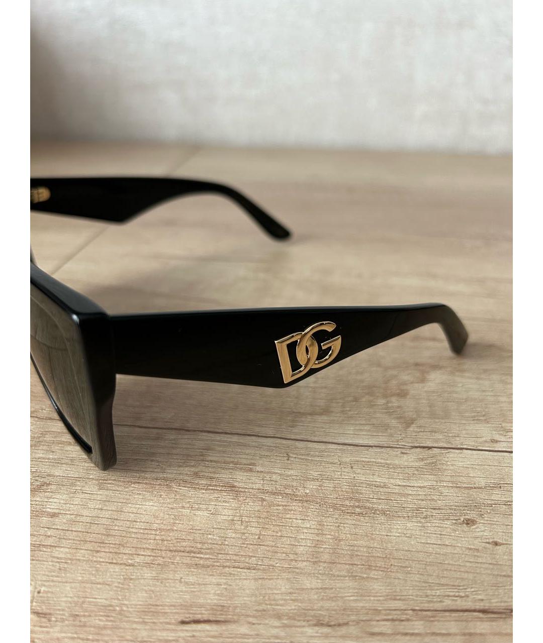 DOLCE&GABBANA Черные пластиковые солнцезащитные очки, фото 3