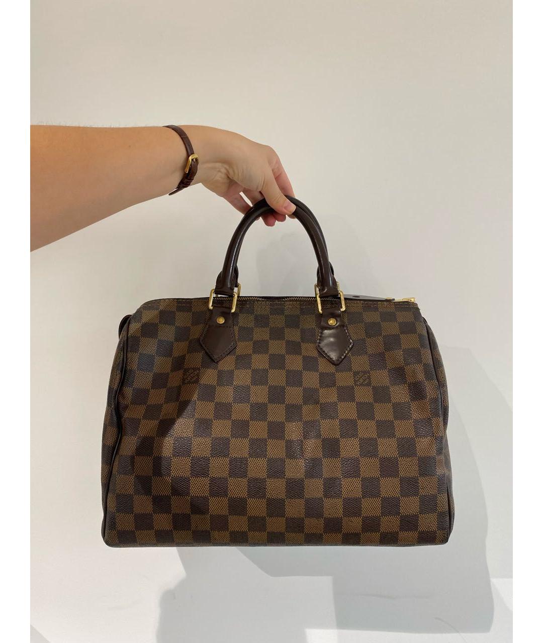 LOUIS VUITTON Коричневая сумка с короткими ручками, фото 9