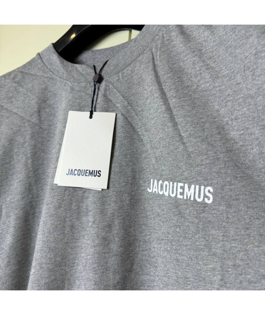 JACQUEMUS Серая футболка, фото 6