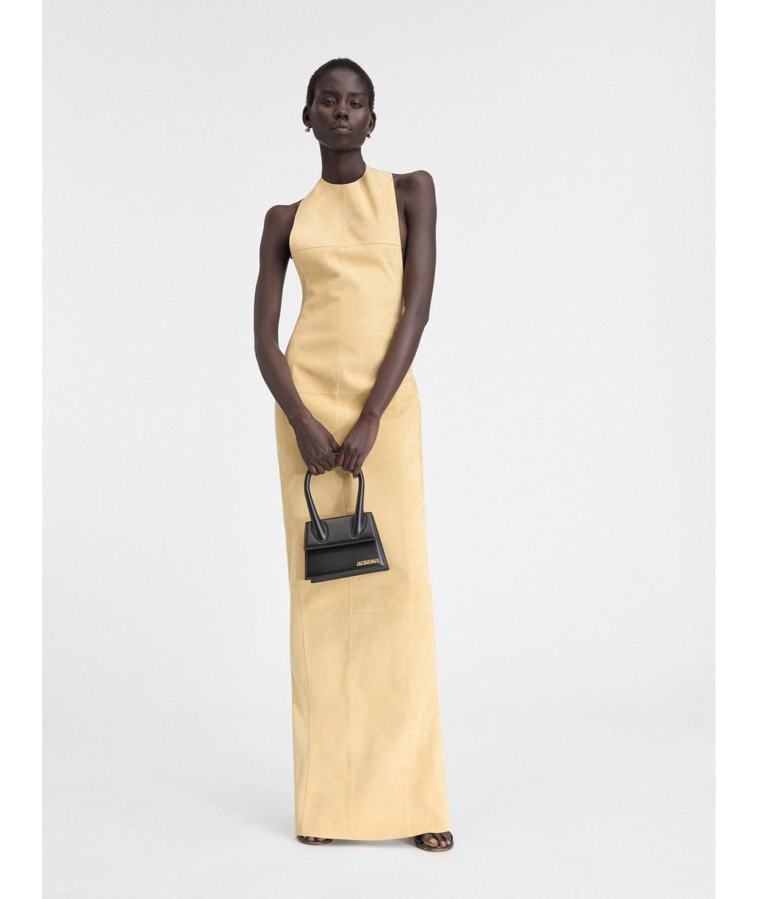 JACQUEMUS Черная кожаная сумка через плечо, фото 6