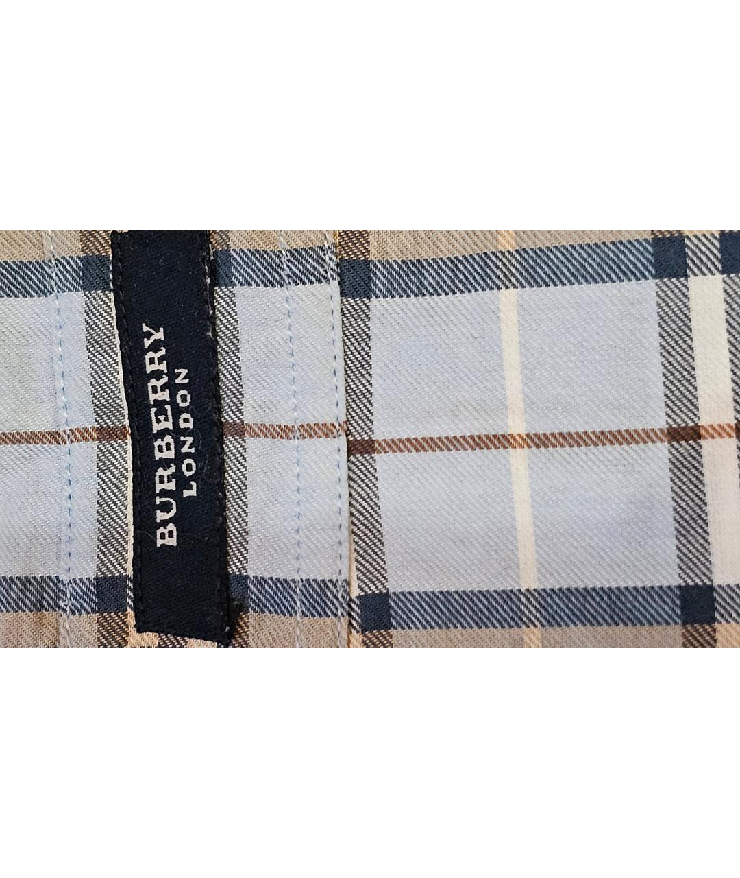 BURBERRY Голубая хлопковая рубашка, фото 3