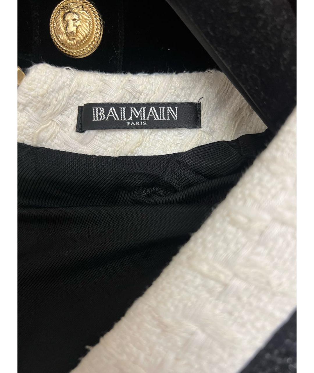 BALMAIN Черное твидовое повседневное платье, фото 3