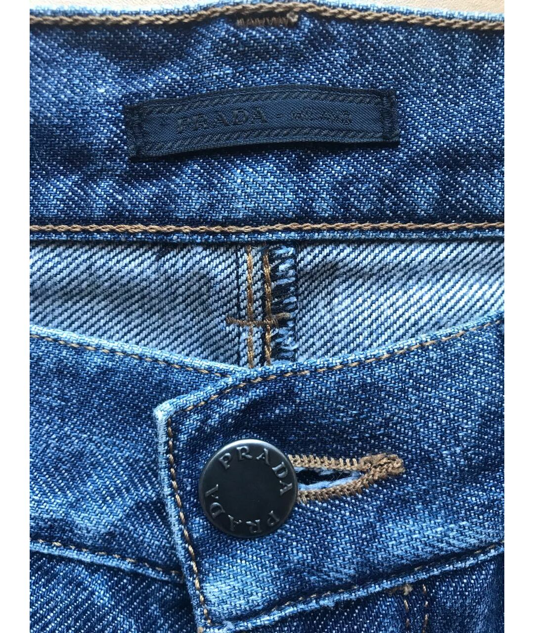 PRADA Темно-синие хлопковые джинсы скинни, фото 3