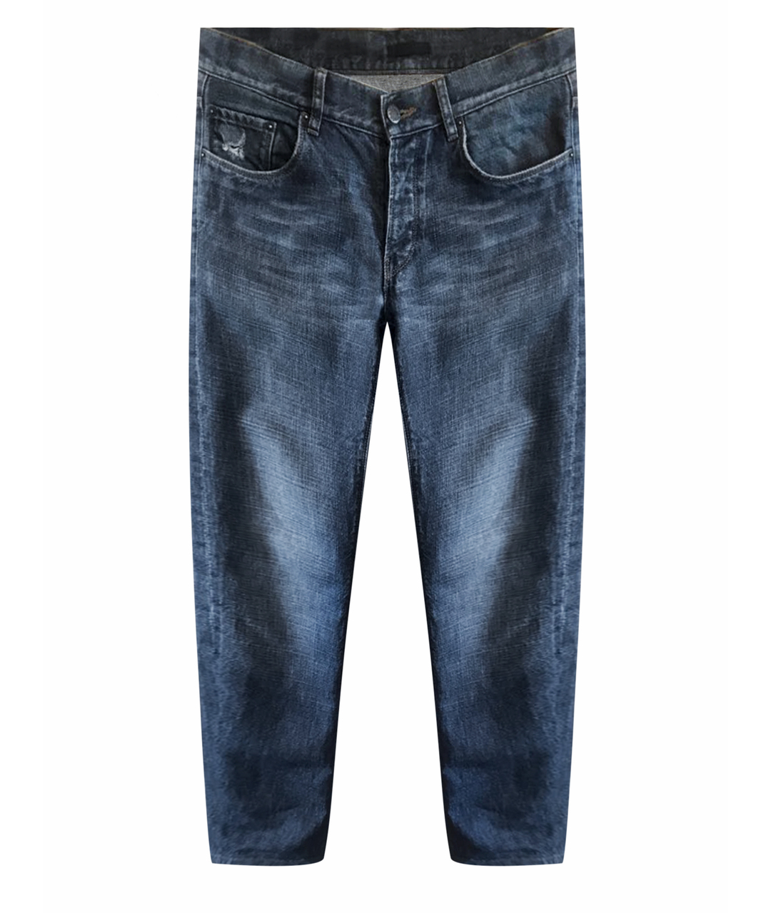 PRADA Темно-синие хлопковые джинсы скинни, фото 1